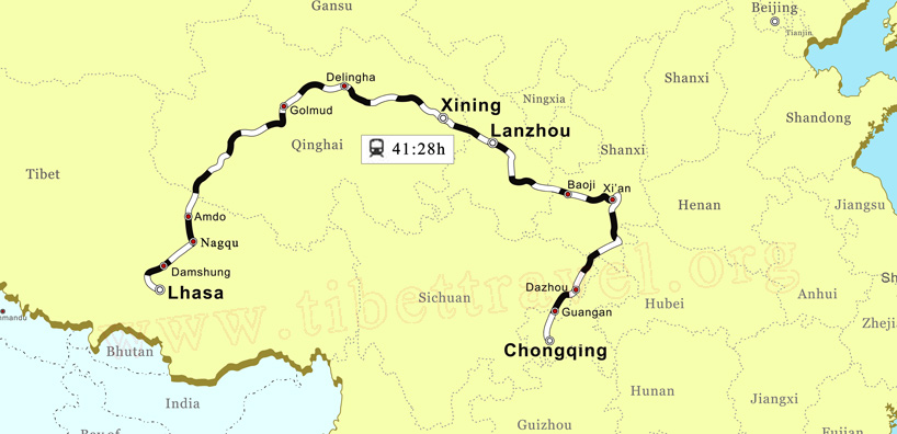 Chongqing to Lhasa Train