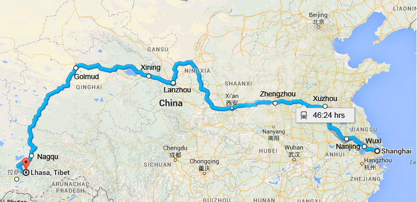 Shanghai to Lhasa Train