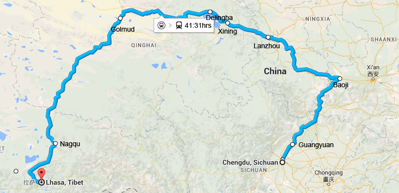 Chengdu to Lhasa Train