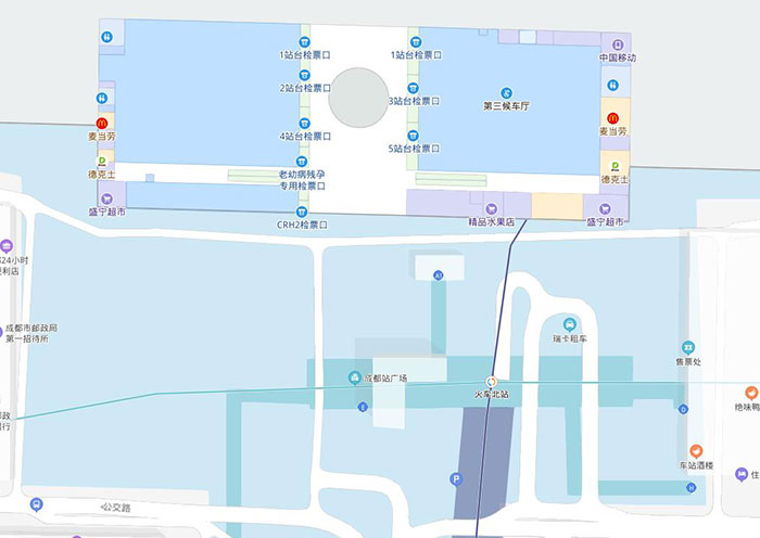 Chengdu North Railway Station Map