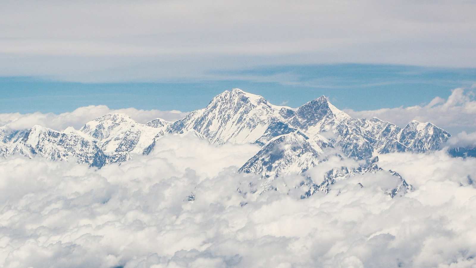 The Shishapangma range above the clouds, Tibet