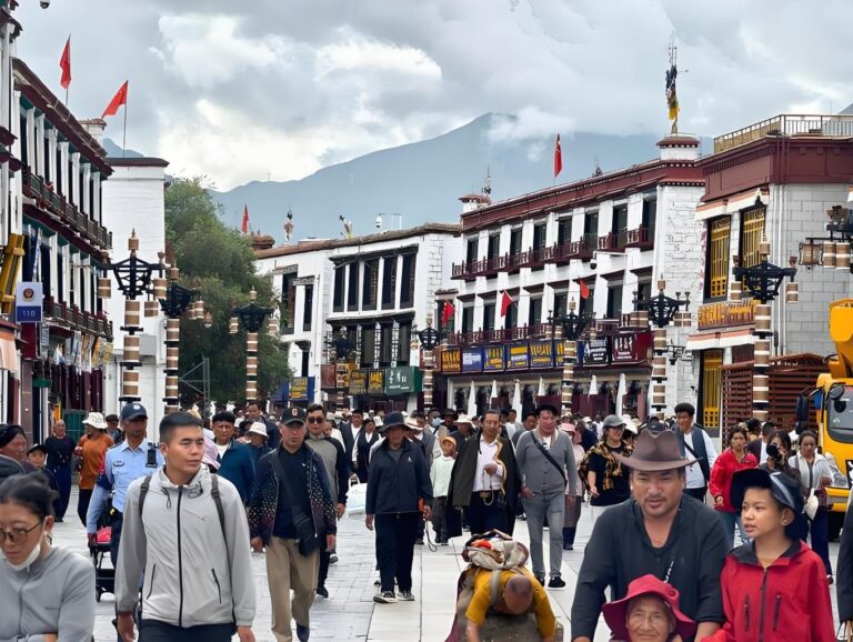 Crowds on Barkhor Street, Lhasa