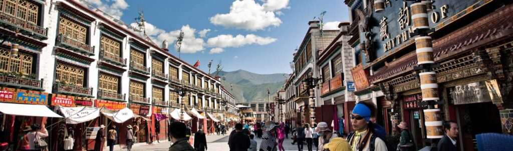 Barkhor Street on a sunny day, Lhasa