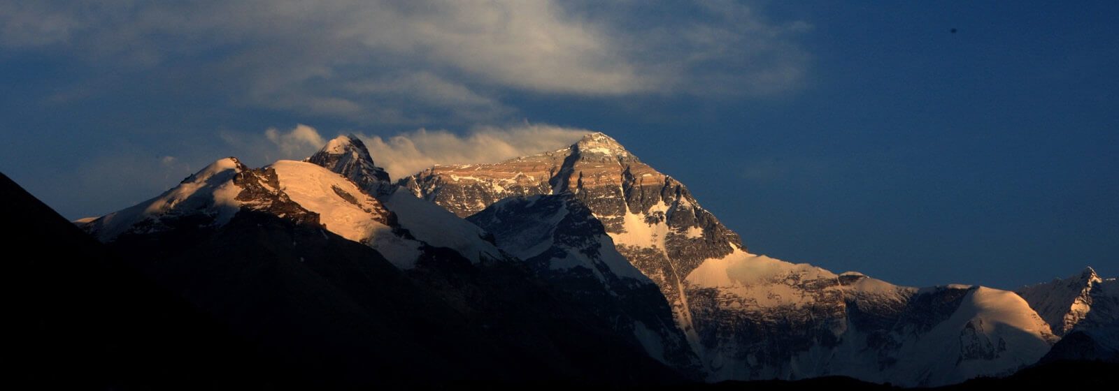 Everest north face in evening light