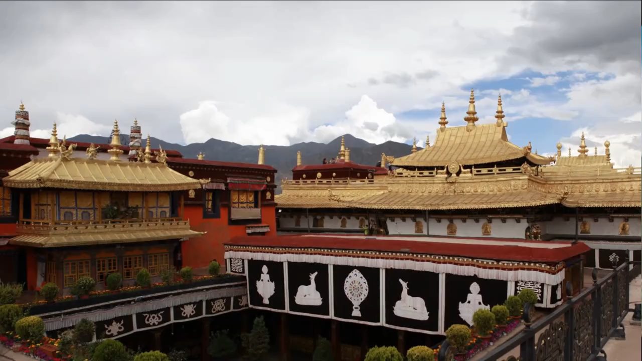 Golden roofs of the Jokhang Temple, Lhasa