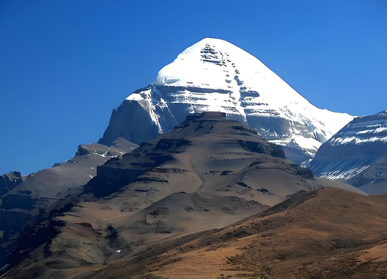 Mount Kailash south face under a clear blue sky