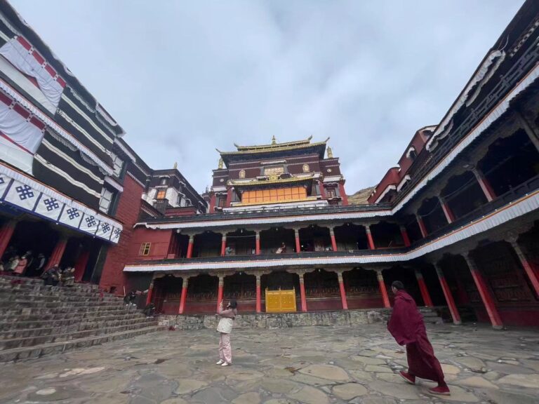 Courtyard of Tashilhunpo Monastery, Shigatse