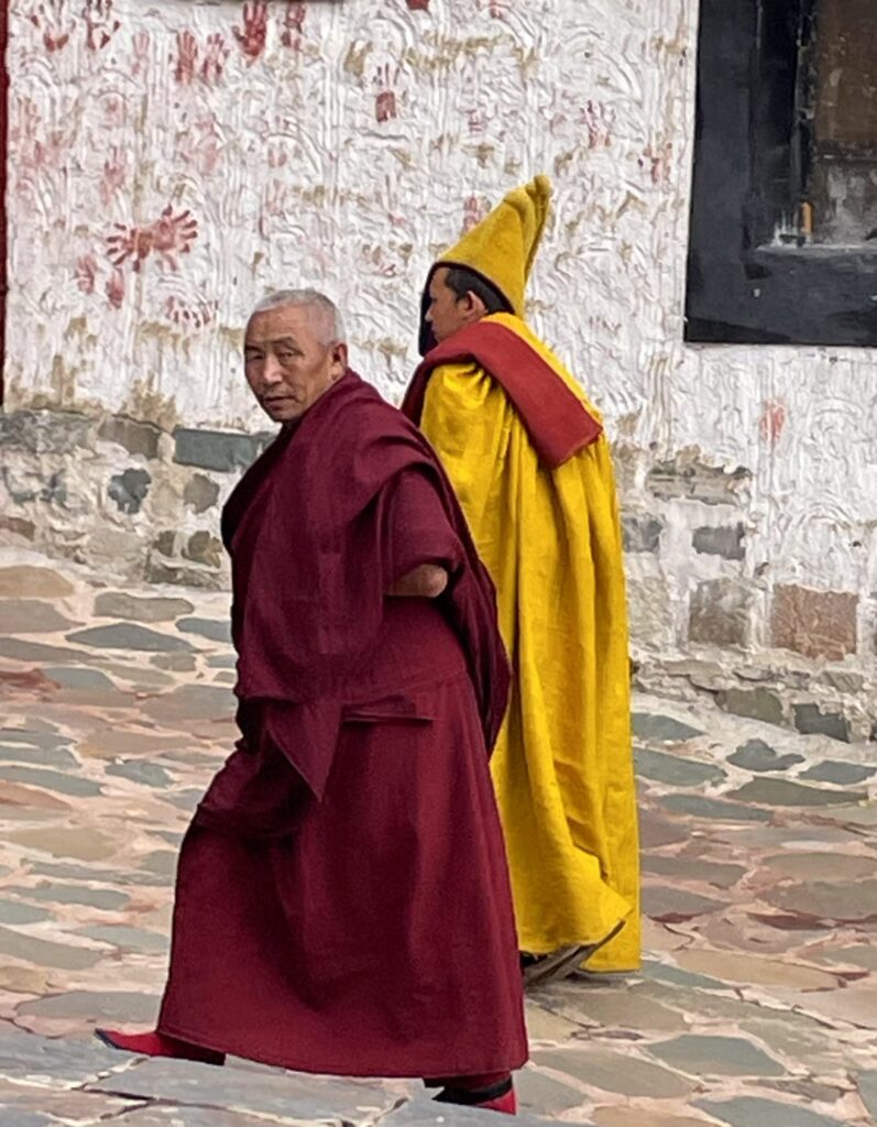 Two monks at Tashilhunpo Monastery, Shigatse