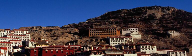 Ganden Monastery on its hillside